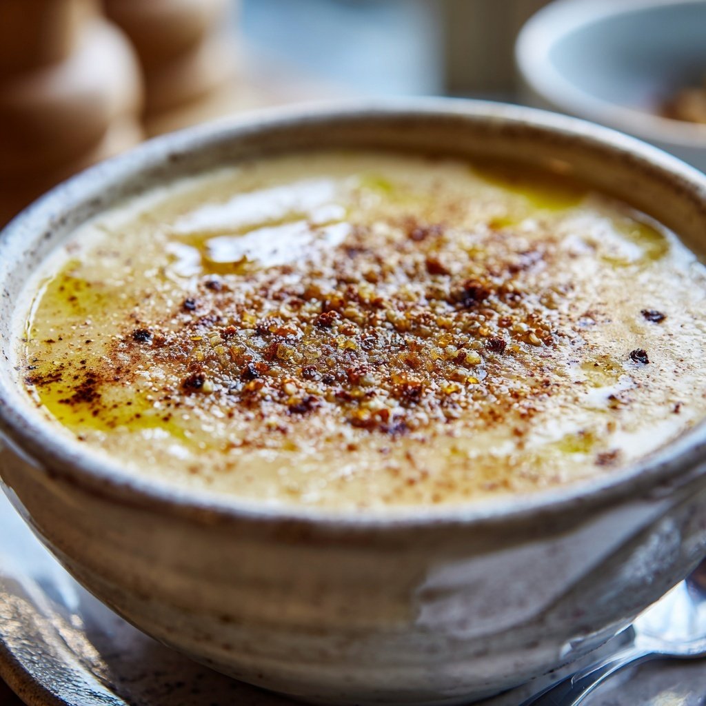 Cremige Blumenkohlsuppe mit Muskat