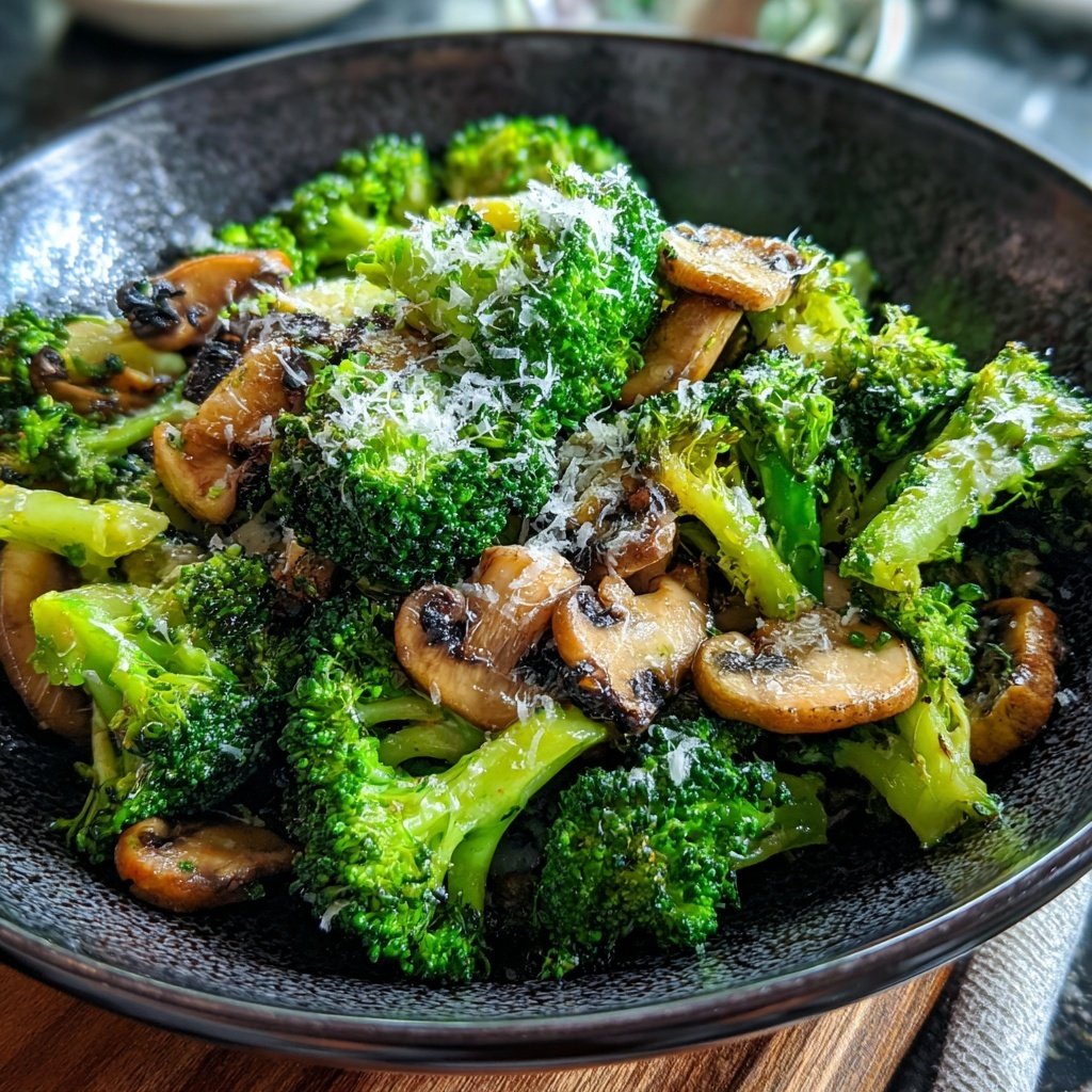Brokkoli Pfanne Mit Pilzen