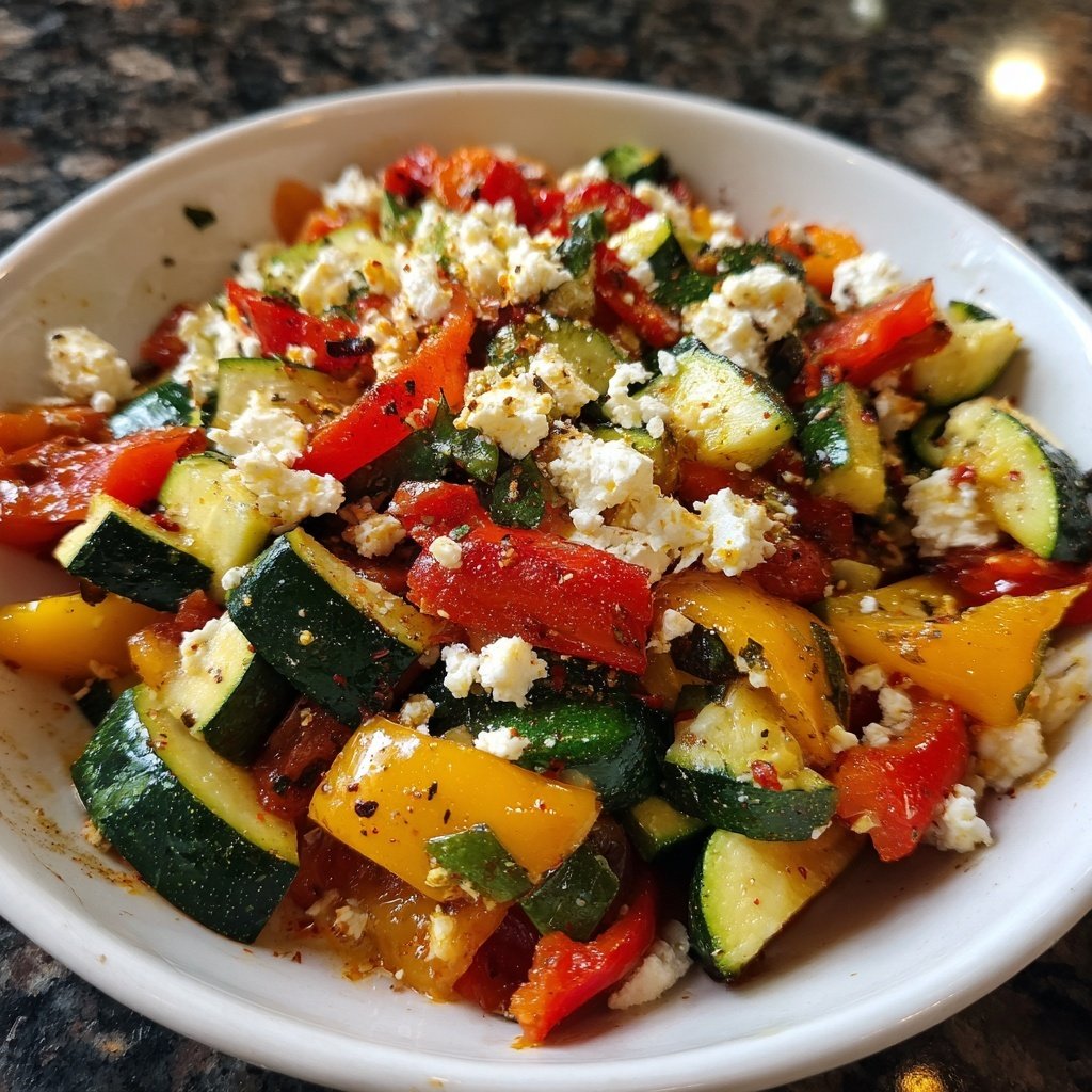 Gesund & Leicht Mediterrane Gemüsepfanne mit Feta