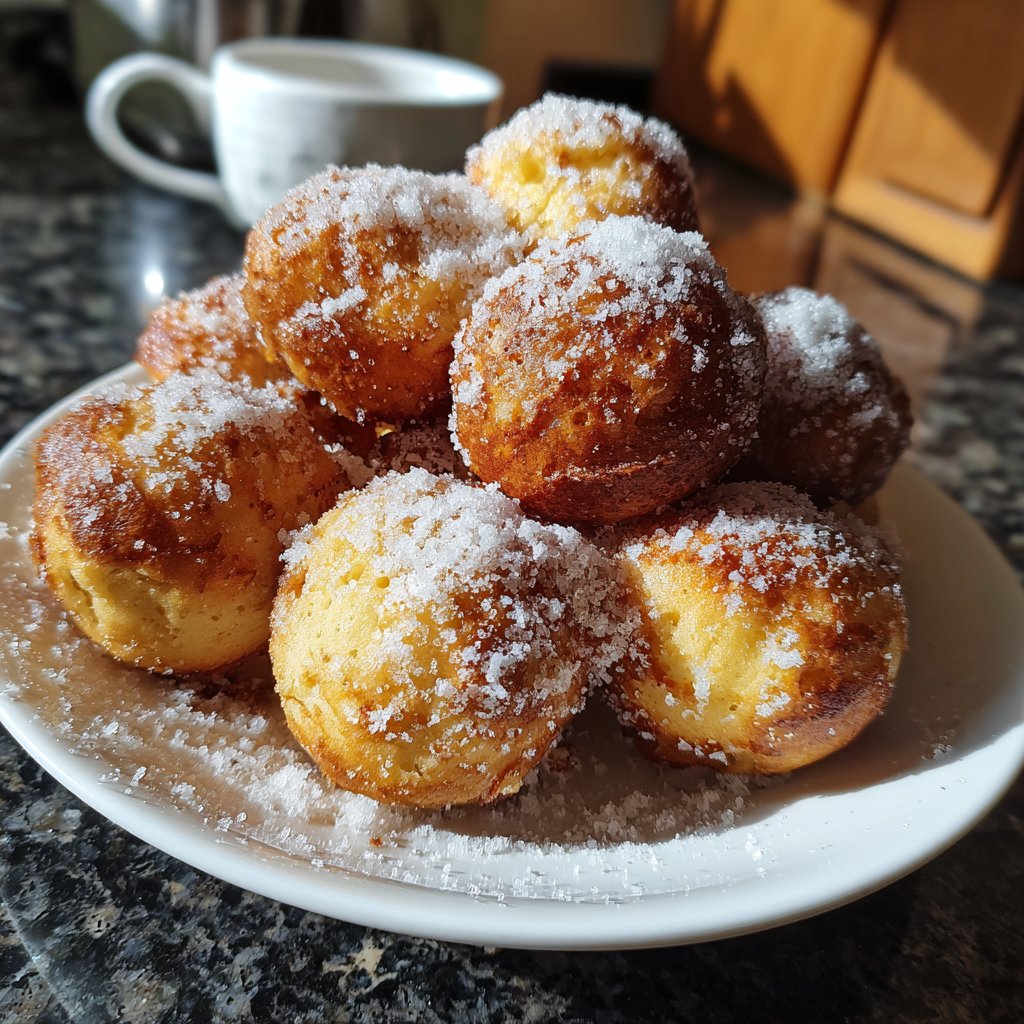 Quarkbällchen mit Zitronenzucker