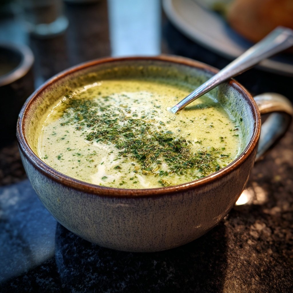 Brokkoli Suppe Mit Frischkäse Und Kräutern