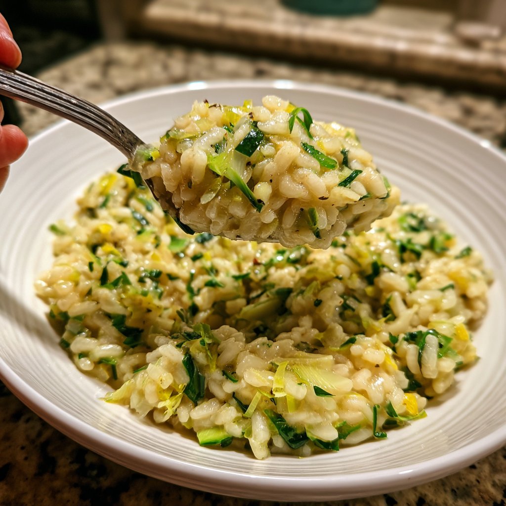 Risotto mit Lauch und Zitrone