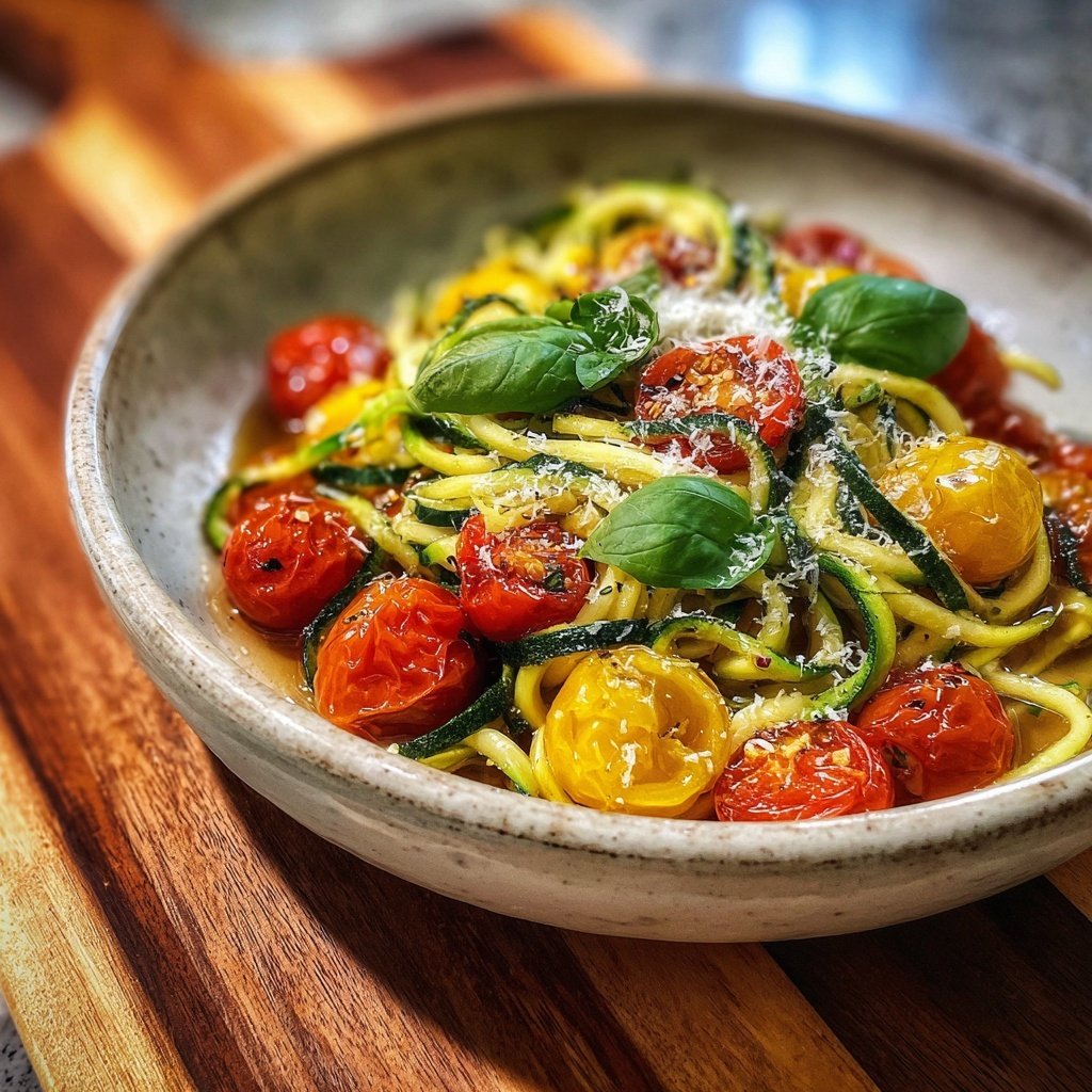 Kalorienarme Zucchini Nudeln Mit Tomaten