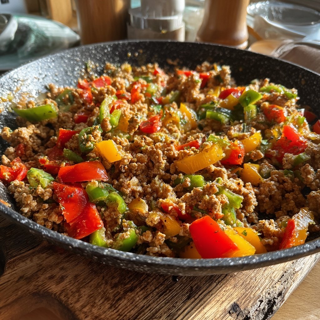 Kalorienarme Hackfleisch Pfanne