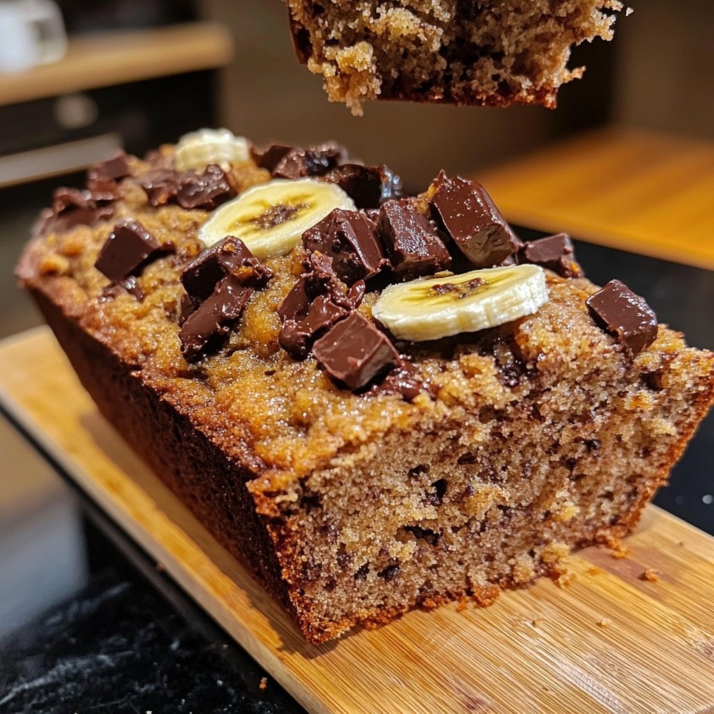 Bananenbrot mit Schokostückchen